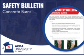 ACPA - Safety Bulletin:  Concrete Burns
