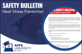 ACPA - Safety Bulletin:  Heat Stress Prevention